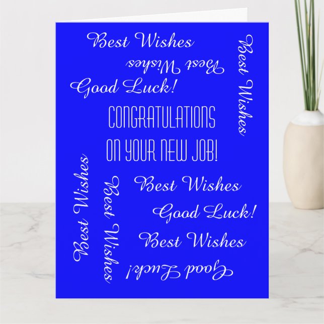 Congratulations on New Job from All of Us, JUMBO Card (Front)