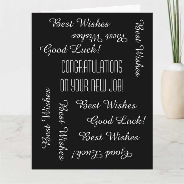 Congratulations on New Job from All of Us, JUMBO Card (Front)