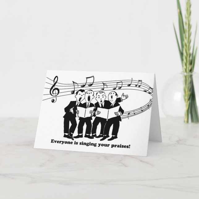 Congratulations on New Job, Singing Your Praises Card (Front)