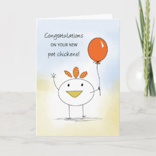 Congratulations on New Pet Chickens Card