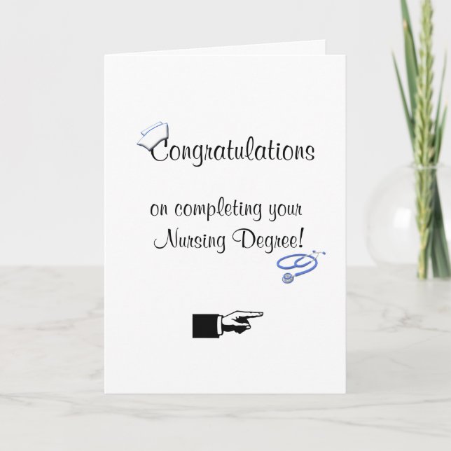 Congratulations on Nursing Degree-Humour Card (Front)