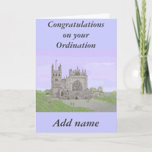 Congratulations on Ordination add name Cathedral Card