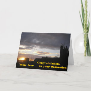 Congratulations on Ordination customise add name Card