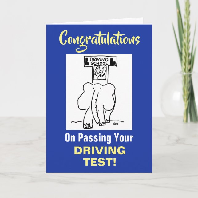 Congratulations on Passing Driving Test Card (Front)