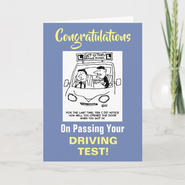 Congratulations on Passing Driving Test Card (Front)