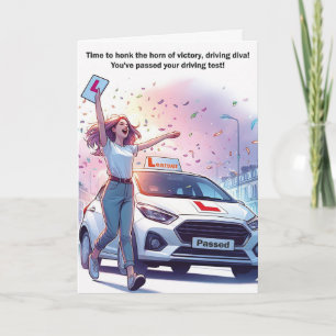 Congratulations on Passing Driving Test (Female) Card