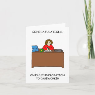 Congratulations on Passing Probation to Caseworker Card