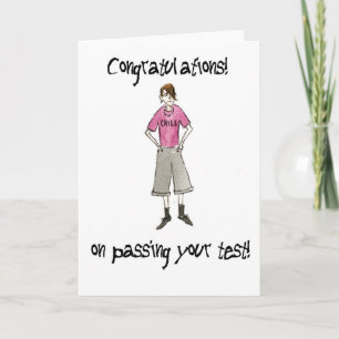 Congratulations on Passing Test for a Boy Card