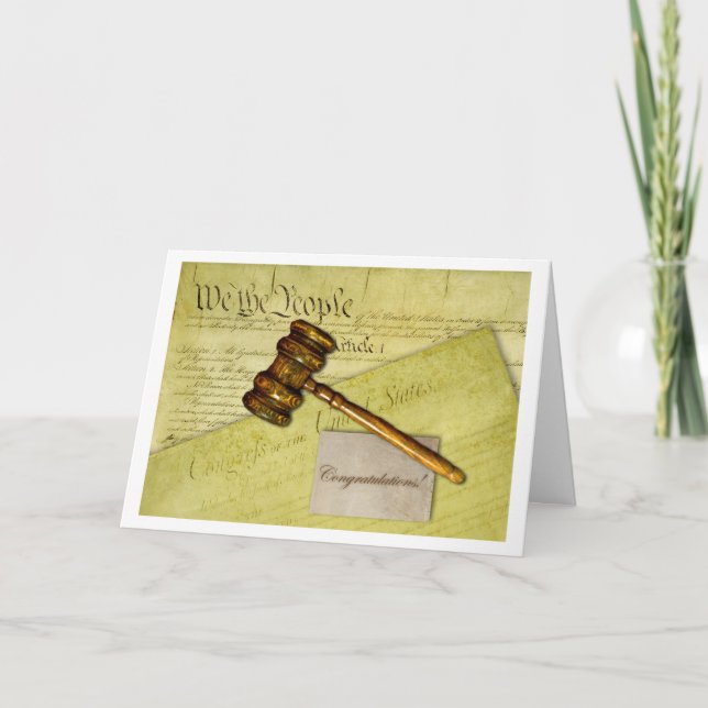 Congratulations on Passing the Bar Exam Card (Front)