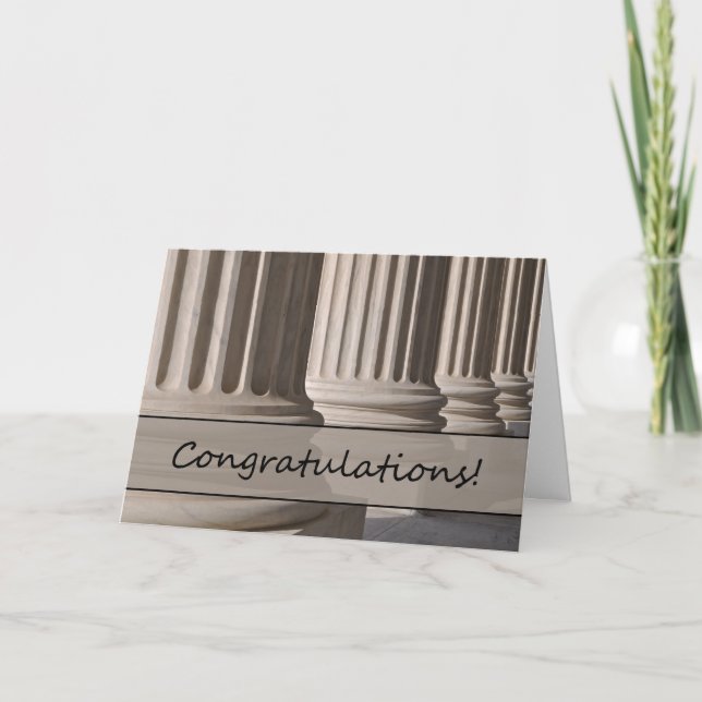 Congratulations on Passing the Bar Law Test Exam Card (Front)