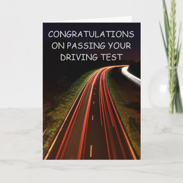 CONGRATULATIONS ON PASSING YOUR DRIV... CARD (Front)