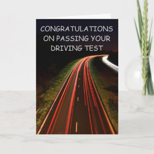 CONGRATULATIONS ON PASSING YOUR DRIV... CARD