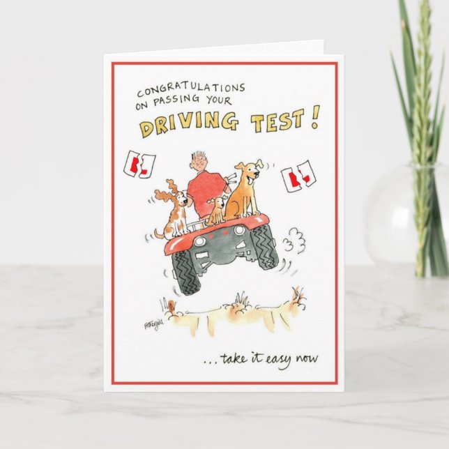 Congratulations on passing your driving test card (Front)
