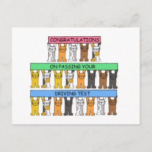 Congratulations on Passing Your Driving Test Postcard