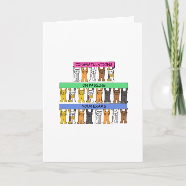 Congratulations on Passing Your Exams. Card (Front)