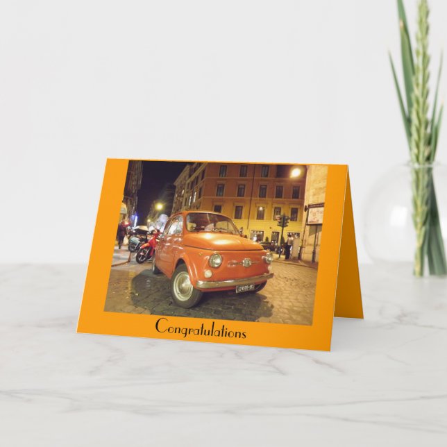 Congratulations on passing your test Fiat Card (Front)