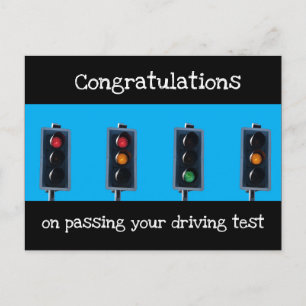 Congratulations on passing your test postcard