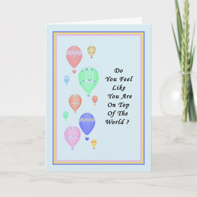 Congratulations on Promotion with Hot Air Balloons Card (Front)