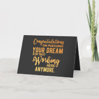 Congratulations on Pursuing Your Dream