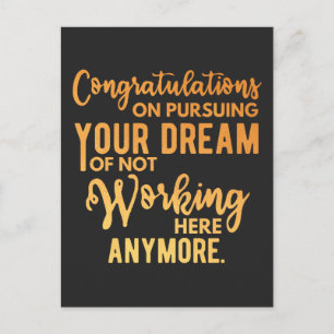 Congratulations on Pursuing Your Dream Holiday Postcard