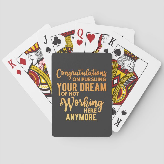 Congratulations on Pursuing Your Dream Playing Cards (Back)