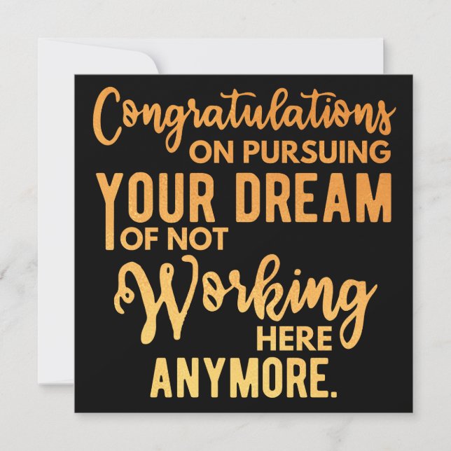 Congratulations on Pursuing Your Dream Save The Date (Front)