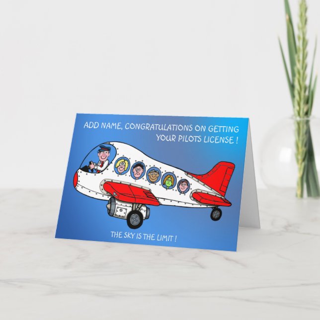 Congratulations on qualifying as a pilot card (Front)