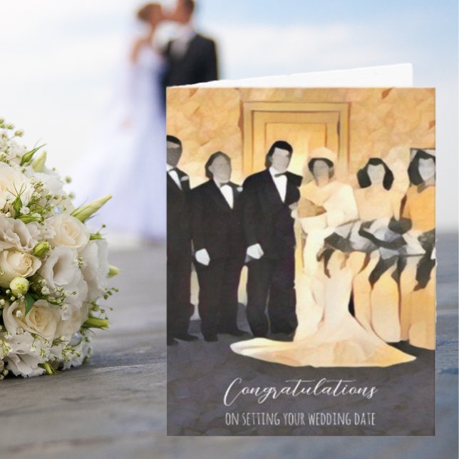Congratulations On Setting Your Wedding Date Card (Creator Uploaded)