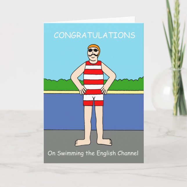 Congratulations on Swimmimg the English Channel Card (Front)