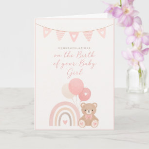 Congratulations on the birth of your baby girl! card