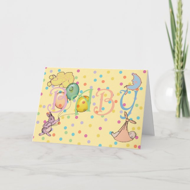 Congratulations on the birth of your new baby card (Front)