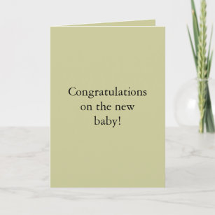 Congratulations on the new baby! card