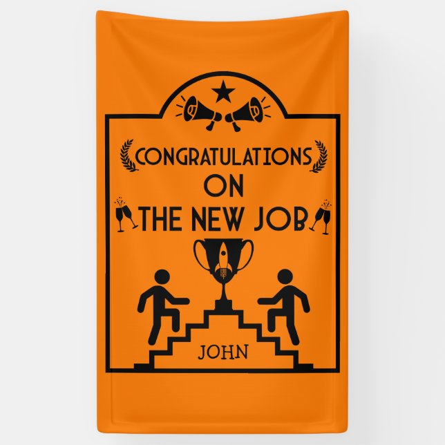 Congratulations On The New Job Banner (Vertical)