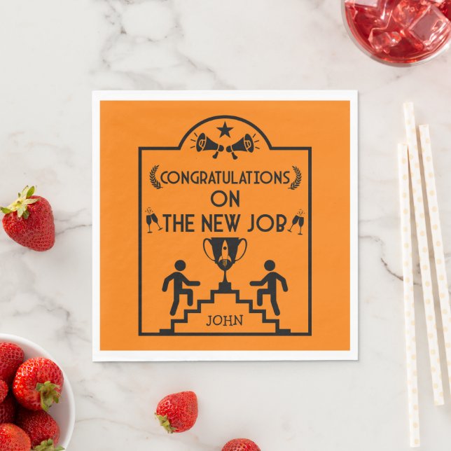 Congratulations On The New Job Napkin (Insitu)