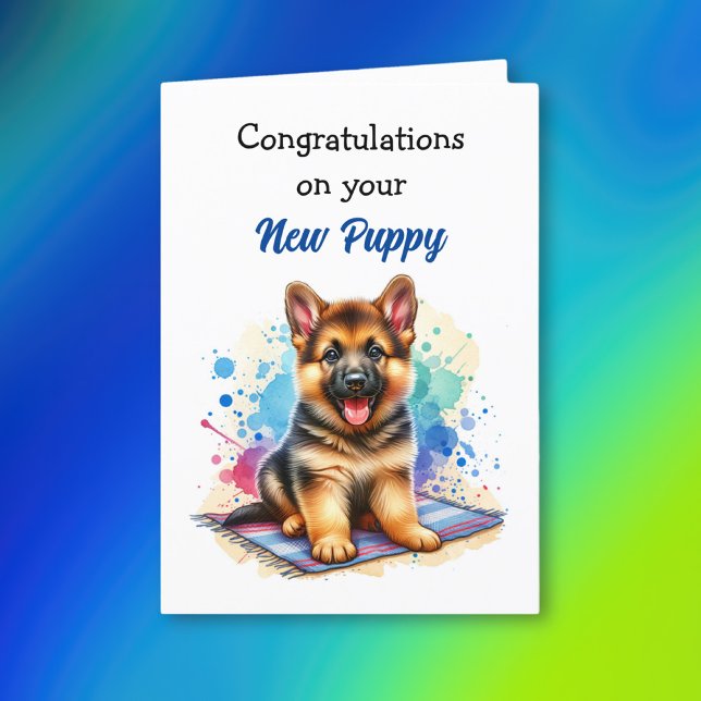 Congratulations on the New Puppy! German Shepherd Card (Creator Uploaded)