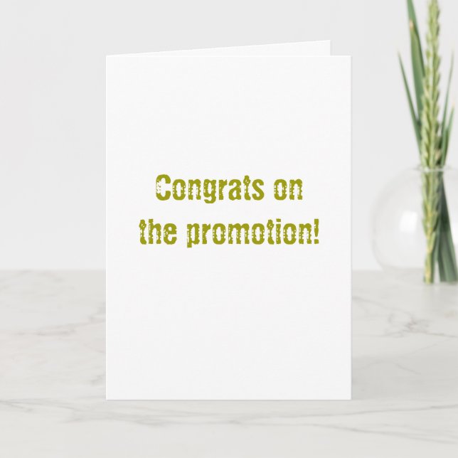 Congratulations on the promotion! card (Front)