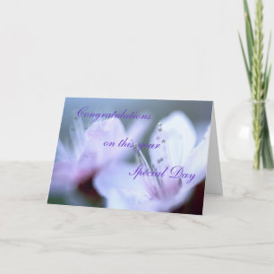 Congratulations, on this your Special Day Card