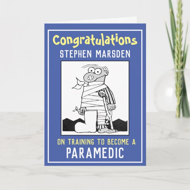 Congratulations on Training to be a Paramedic Card (Front)