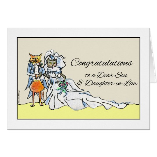 Congratulations on Wedding Son Daughter - in-Law Greeting Card Zazzle