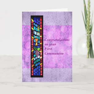 Congratulations on your 1st Communion Customisable Card