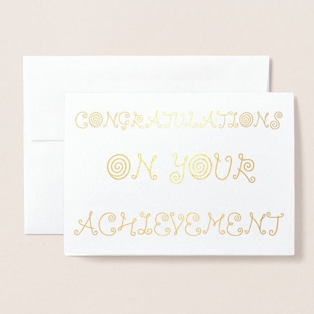 Congratulations on your Achievement Foil Card (Front With Envelope)