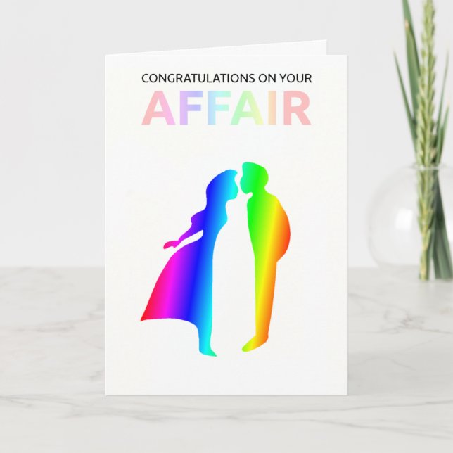 "Congratulations on your affair" card (Front)