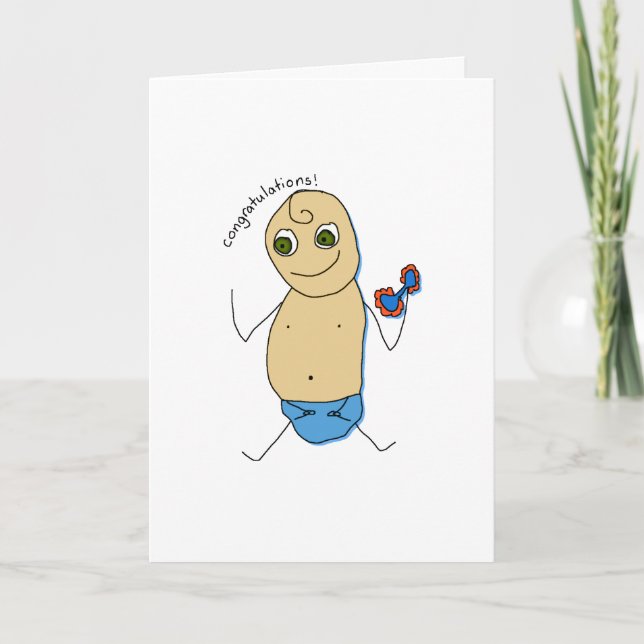 congratulations on your baby boy card (Front)
