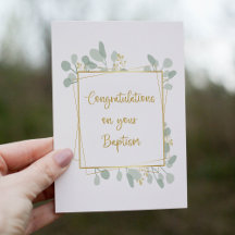 Congratulations on your baptism Greeting Card