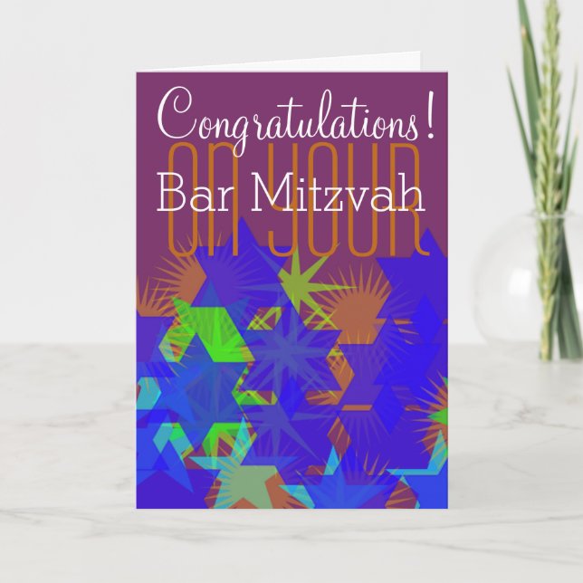 Congratulations on your Bar Mitzvah Card (Front)