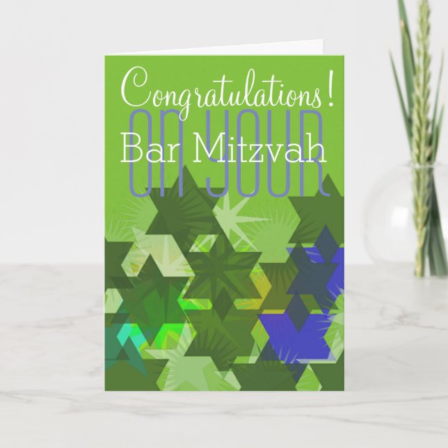Congratulations on your Bar Mitzvah Card (Front)
