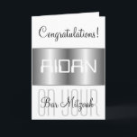 Congratulations on your Bar Mitzvah Card<br><div class="desc">Congratulations on your Bar Mitzvah Mazel Tov greeting card by DatesduJour.</div>
