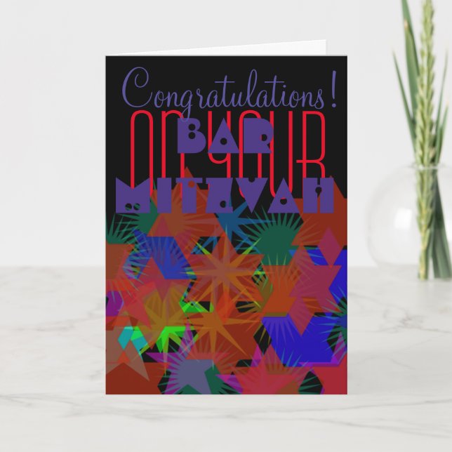 Congratulations on your Bar Mitzvah Card (Front)