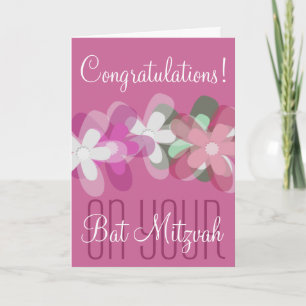 Congratulations on your Bat Mitzvah floral Card