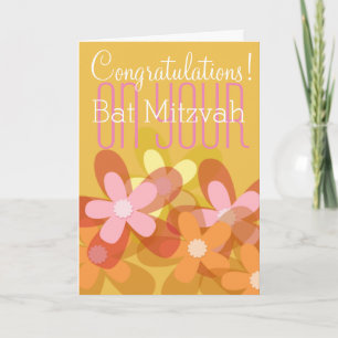 Congratulations on your Bat Mitzvah floral Card